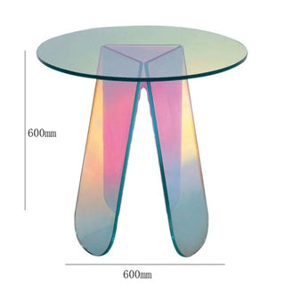Buy blue Nordic Transparent Acrylic Table Simple Mini Side Table Colorful Laser