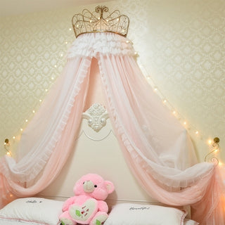 Buy gold Princess Crown Mosquito Net Bed Curtain Girl Children Room Decor