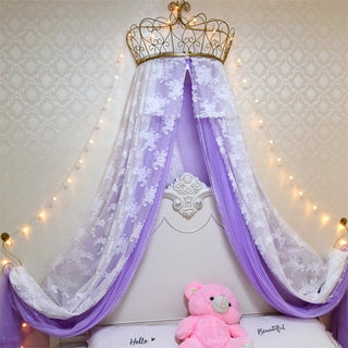 Buy yellow Princess Crown Mosquito Net Bed Curtain Girl Children Room Decor