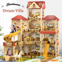 Princess Villa Diy Assembly Doll House Lighting Castle Game Room With