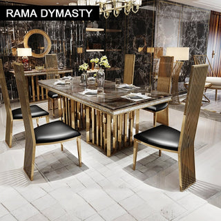 Rama Dymasty stainless steel Dining Room Set Home Furniture modern