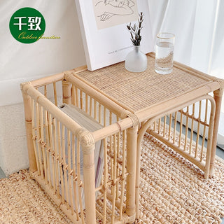 Rattan Edge Storage Japanese Style Home Stay Tatami Simple Tea Table