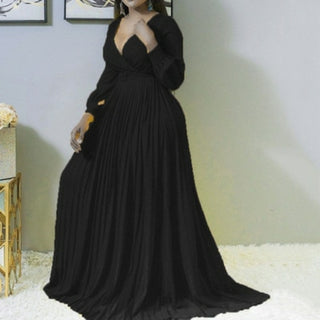 Buy black Plus Size Pleated Vintage Party Dress