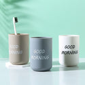 Good Morning Toothbrush Cup