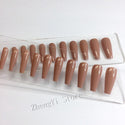 Super Long Fake Nails Coffin Glossy Artificial Plastics Impress Press