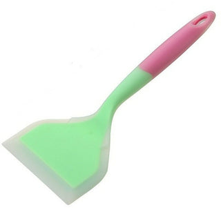 Buy green-pink Silicone Kitchenware Cooking Utensils Spatula Beef Meat Egg