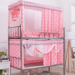 Buy black Upper and Lower Bunk Bed Student Dormitory Dual Purpose Mosquito Net
