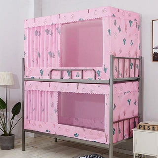Buy red Upper and Lower Bunk Bed Student Dormitory Dual Purpose Mosquito Net