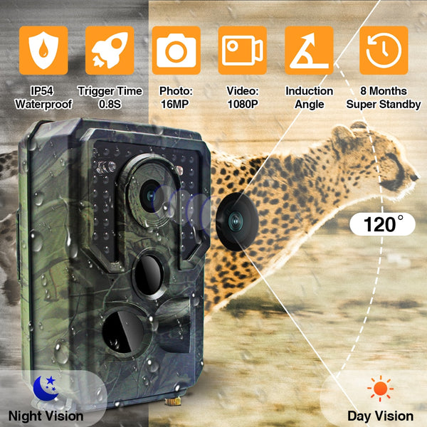 Waterproof Outdoor Hunting Camera 16MP Wild Animal Detector Trail