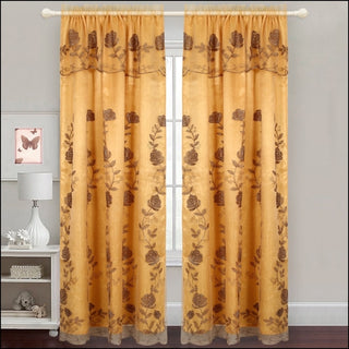 Buy gold-brown Zoey - Embroidered Panel With Backing - Set of Two - Assorted Colors