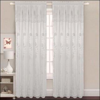 Buy white-white Zoey - Embroidered Panel With Backing - Set of Two - Assorted Colors