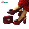 Women Shoes and Bag Set with Platform