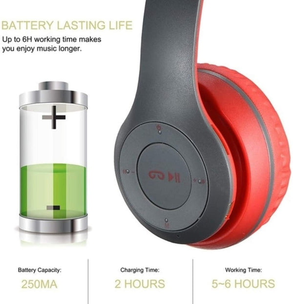 Wireless Headset Bluetooth Headphones Foldable Earphone With Mic MP3