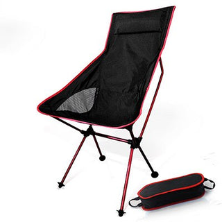 Buy red-big-size Outdoor Ultralight Folding Moon Chairs