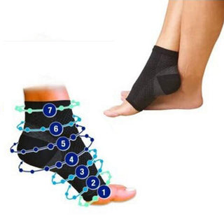 1 Pair Foot Angel Anti Fatigue Compression Breatheable Foot Sleeve Support Socks Men Brace Sock