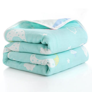 Buy star-and-moon Six-Layer Gauze Bath Towel for Children Baby Blankets(size 80*80)