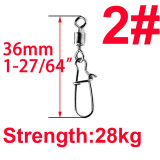 Buy size-2 50pcs 2# to 14# Fishing Connector Rolling Swivel Fish Pin