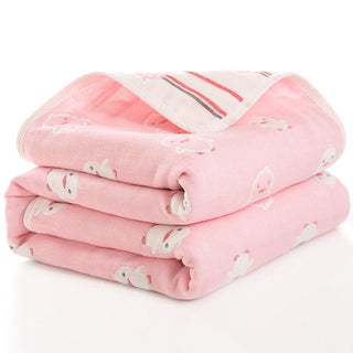 Buy pink-chick Six-Layer Gauze Bath Towel for Children Baby Blankets(size 80*80)