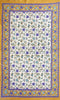 Floral Printed Wall Hanging Picnic Tapestry -Beige/Blue