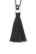 Leather Tassel Necklace