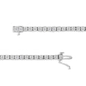 .925 Sterling Silver 1.0 Cttw Miracle-Set Diamond Round Faceted Bezel Tennis Bracelet (I-J Color, I3 Clarity)