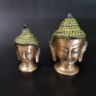 Lord Buddha Head Brass Statue