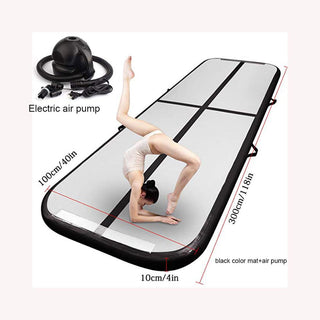 Buy black-with-pump 1-3m Gymnastics Air Track Olympics Gym Yoga Wear-Resistant  Airtrack Gym Mattress Water Yoga Mattress for Home/Beach/Water Yoga