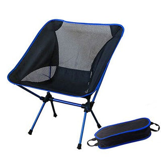 Buy blue-small-size Outdoor Ultralight Folding Moon Chairs