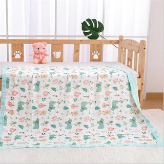 Buy as-picture21 110x120cm 4 and 6 Layers Muslin Bamboo Cotton Newborn Baby Receiving Blanket Swaddling Kids Children Baby Sleeping Blanket