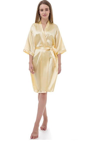 Buy as-the-photo-show3 Large Size Satin Night Robe