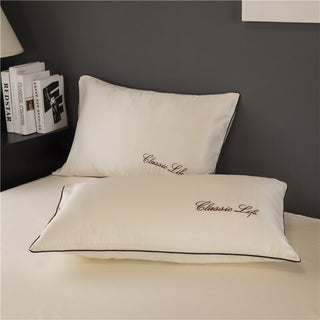 Buy mi-bai TWO Side 100% Satin Silk Pillowcases Envelope Pure Silk Embroidery Pillow Case Pillowcase for Healthy Sleep Multicolor 48x74cm