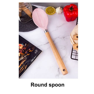 Buy round-spoon ATUCOHO Food Grade Silicone Kitchenware Set