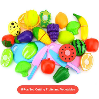 Buy a1801-18pcs Pretend Play Plastic Food Toy