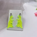 Cute Colorful Animal Acrylic Little Dinosaur Earrings for Girls Women Children Birthday Gift Lovely Jewelry