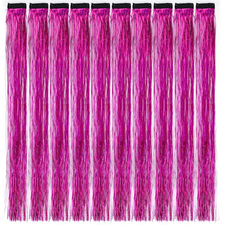 Buy t1b-33 10Pack Sparkle Tinsel Clip on in Hair Extensions