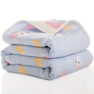 Buy blue-dog Six-Layer Gauze Bath Towel for Children Baby Blankets(size 80*80)