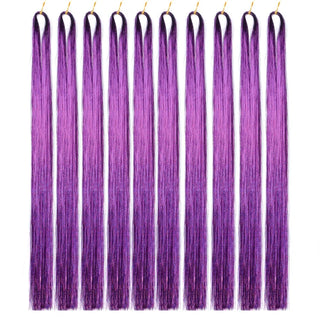 Buy p1b-613 10Pack Sparkle Tinsel Clip on in Hair Extensions