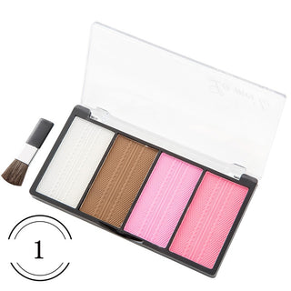 Buy pink 4 Colors Face Makeup Shading Pressed Powder Contour