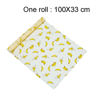 Buy 1-roll-banana Beeswax Food Wrap Reusable Eco-Friendly Food Cover Sustainable Seal Tree Resin Plant Oils Storage Snack Wraps