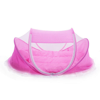 Buy pink 3pcs/Lot 0-36 Months Portable Foldable  Crib With Netting
