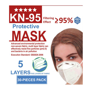 5 Layer KN-95 Protective Face Mask 30 PCS