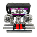 44LBS Adjustable Cast Iron Dumbbell Sets with Portable Packing Box