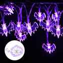 LED Purple bats Halloween String Lights
