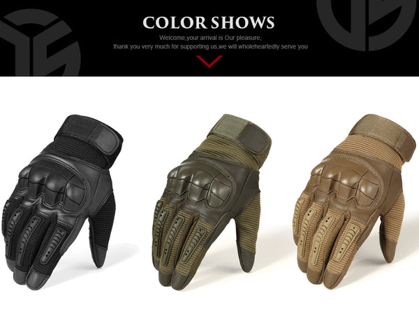 2020 Hot TouchScreen Full Finger Hard Knuckle Tactical Gloves