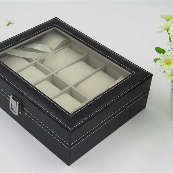 10 Compartments High-grade Leather Watch Collection Storage Box
