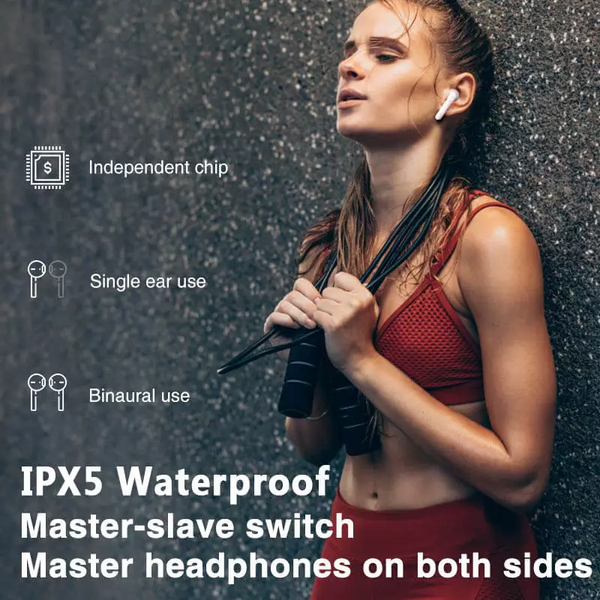 Sports Headsets Touch Control TWS Bluetooth 5.0 Earphones