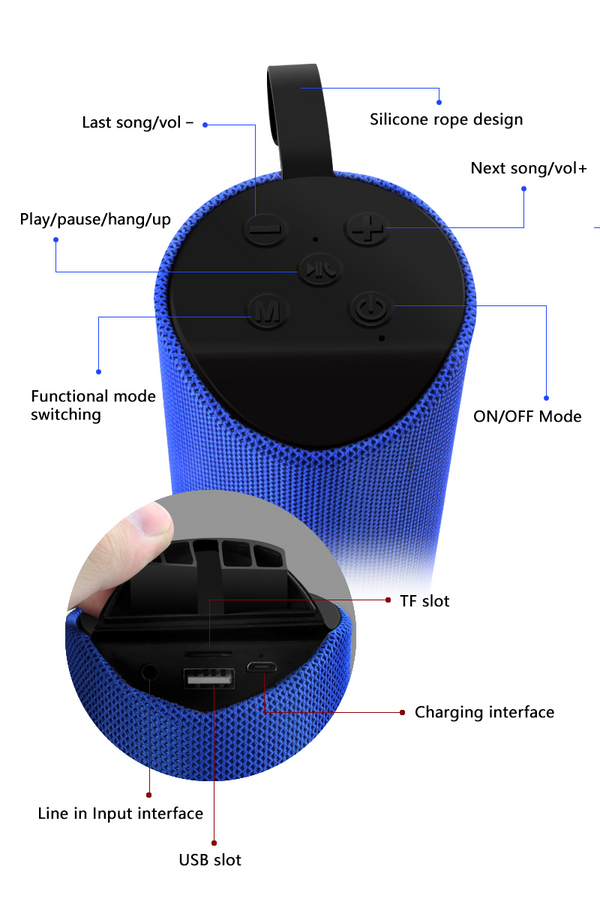 TG Portable Outdoor Loudspeaker Bluetooth Stereo Speaker