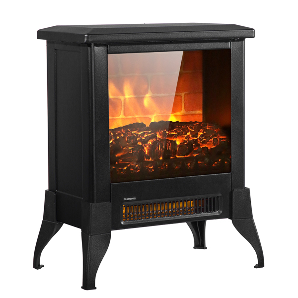 14 inch 1400w Freestanding Fireplace With Ntc Temperature Control Knob
