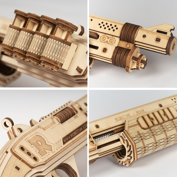 3D Wooden Puzzle Games Shotgun Model Toys for Children