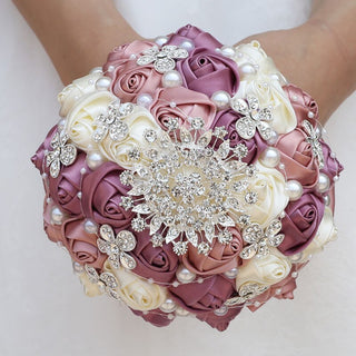 Buy 15cm-nude-pink Rhinestone Bridal Bouquets